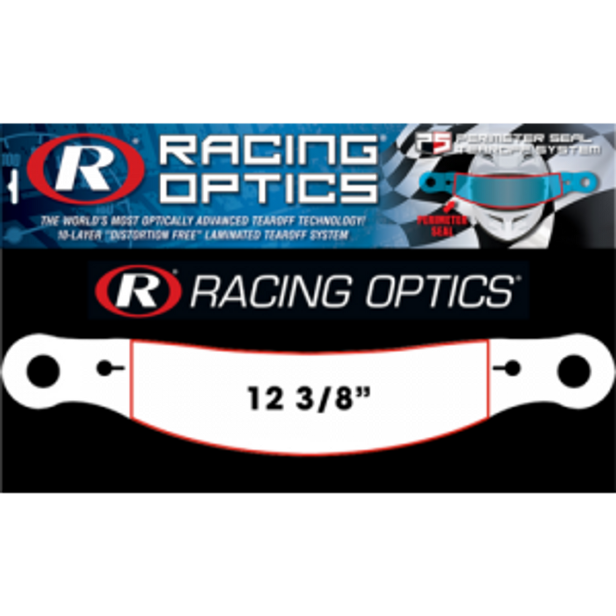 Racing Optic Tear Offs - TO-10205CP - (12-3/8” - Banana) (Champion, G-Force, Bell, RCI, RaceQuip)