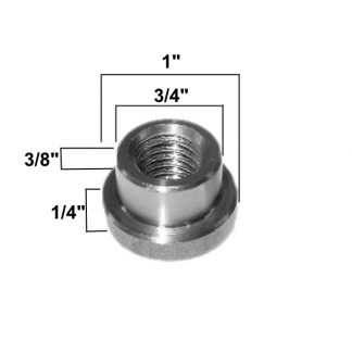 Weld On Nut - Threaded Nut - 3/8"-16 - Short