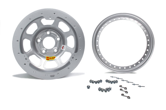Aero Wheel 15 x 8 Silver 5 on 5 Beadlock - 2" Offset