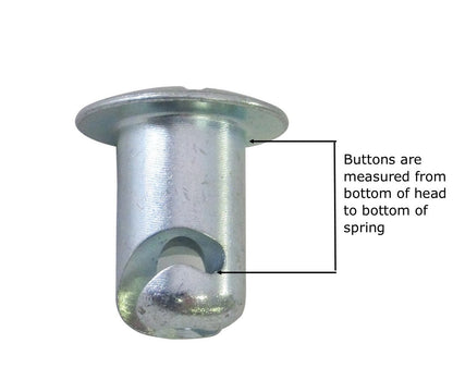 Quarter Turn Allen Oval Head Buttons Steel 7/16 .550