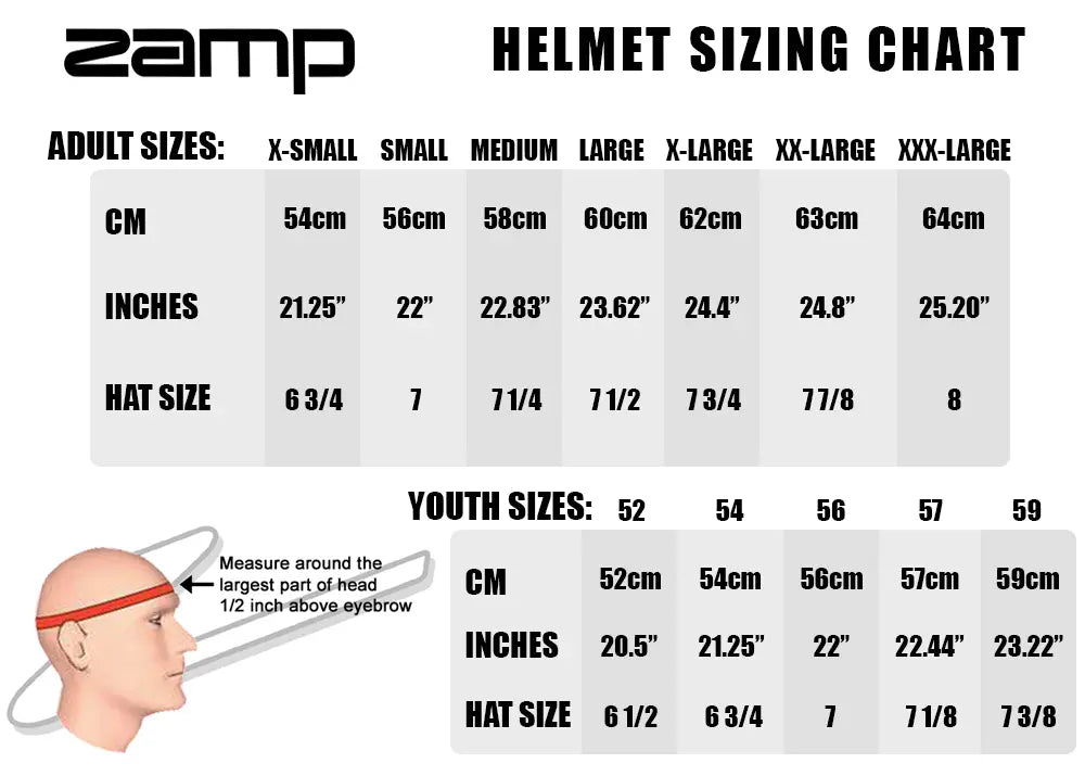 Zamp RZ-67D Large Carbon Flo Org/Ylw SNELL SA2025