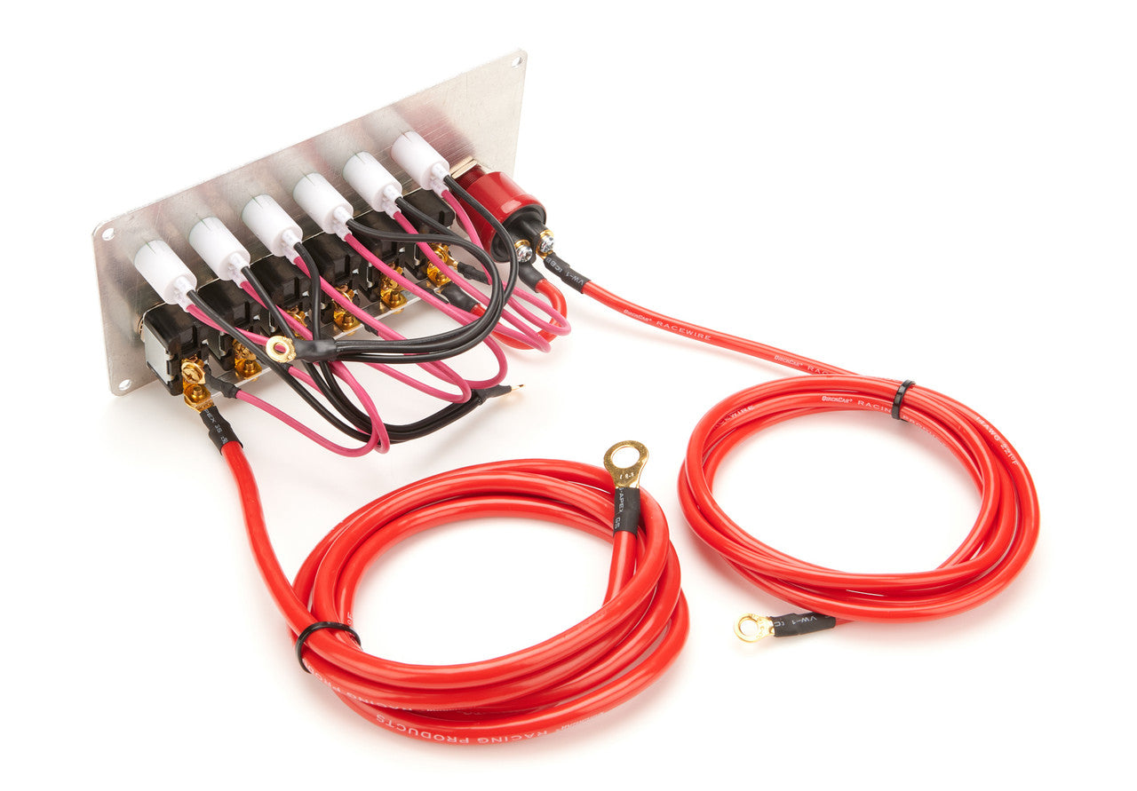 Ignition Panel Checker Flag Momentary Button 6 Switch with Lights