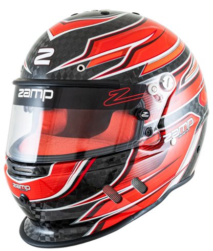 Zamp RZ-67D Large Carbon Flo Red/Lt Red SNELL SA2025