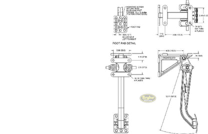 Wilwood Brake Pedal Forward Swing Mount Dual MC