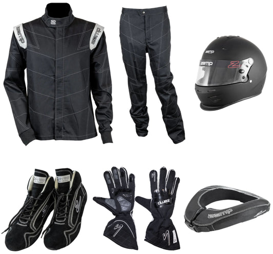 Zamp Single Layer 5 Piece Driving Suit Combo with Helmet - Zamp Combo 2