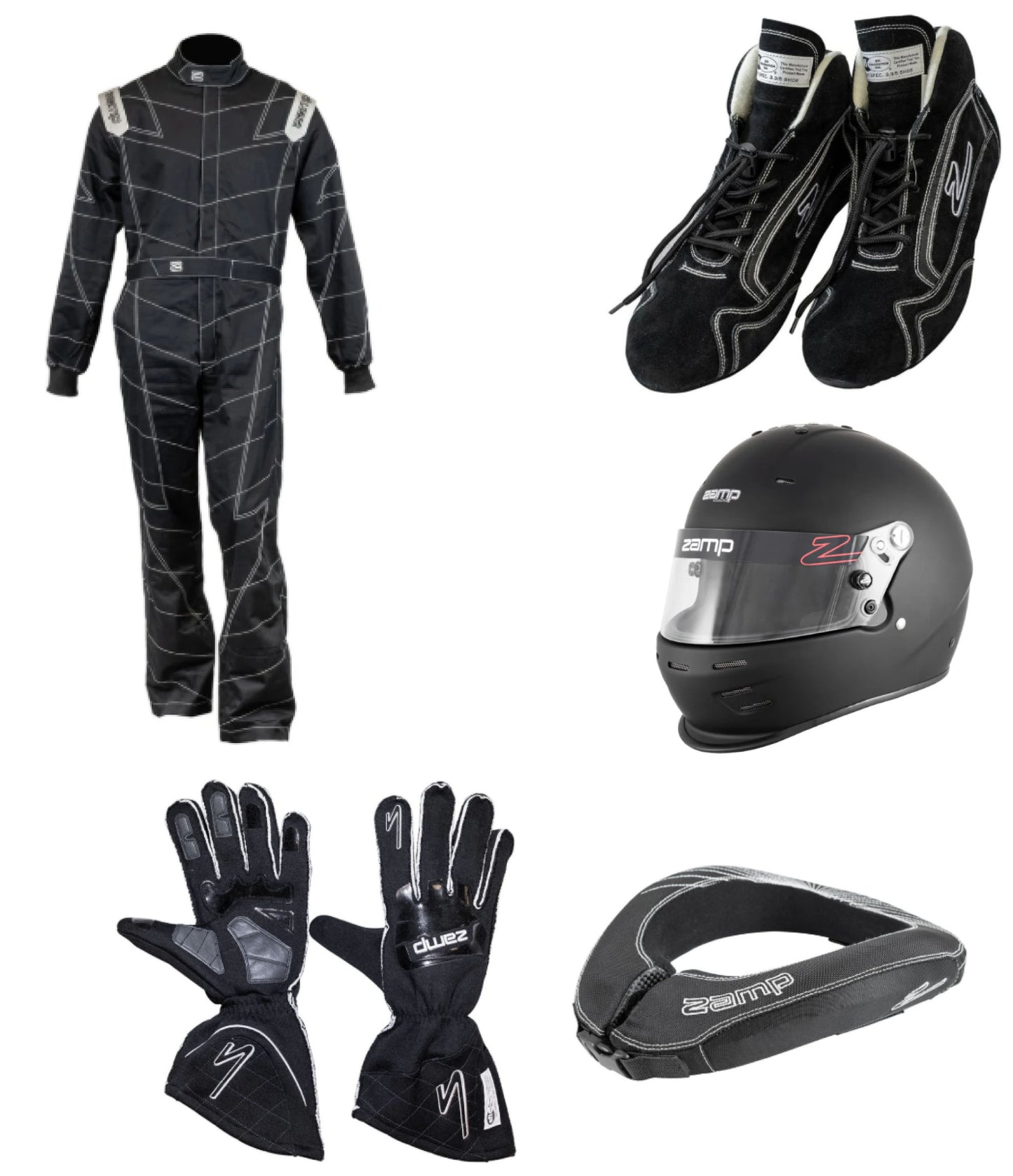 Zamp Single Layer One Piece Driving Suit Combo with Helmet - Zamp Combo 4