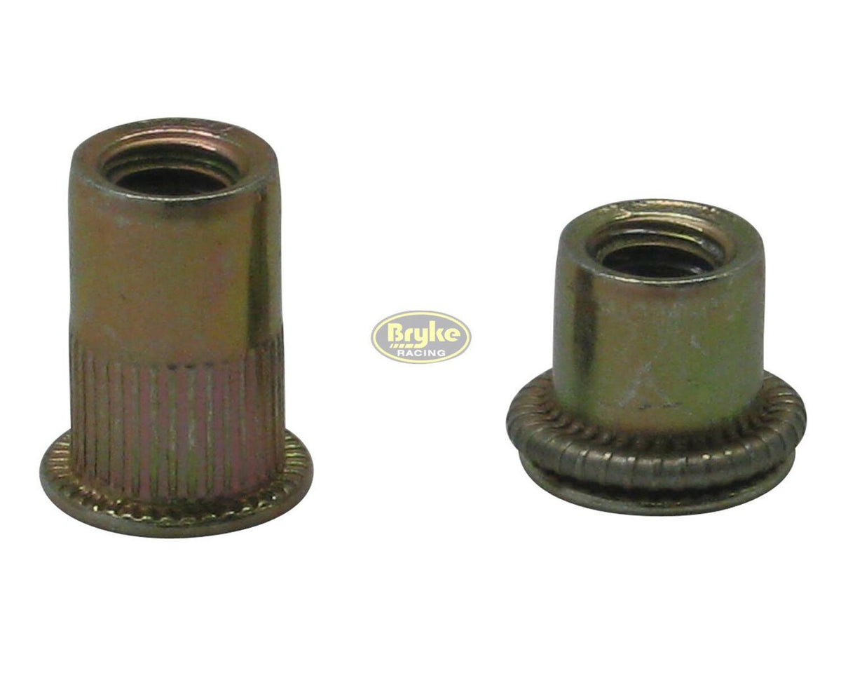 JJ Motorsports 25-Pack Threaded Nut Inserts – Steel Body Fasteners For Race Car Bodies (Black)