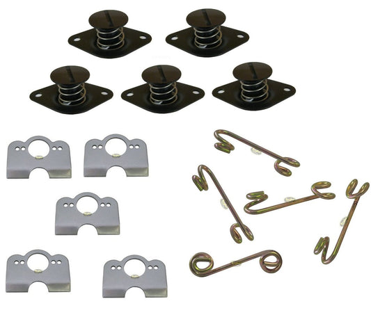 7/16 Aluminum Quarter Turn Buttons with Springs and Plates
