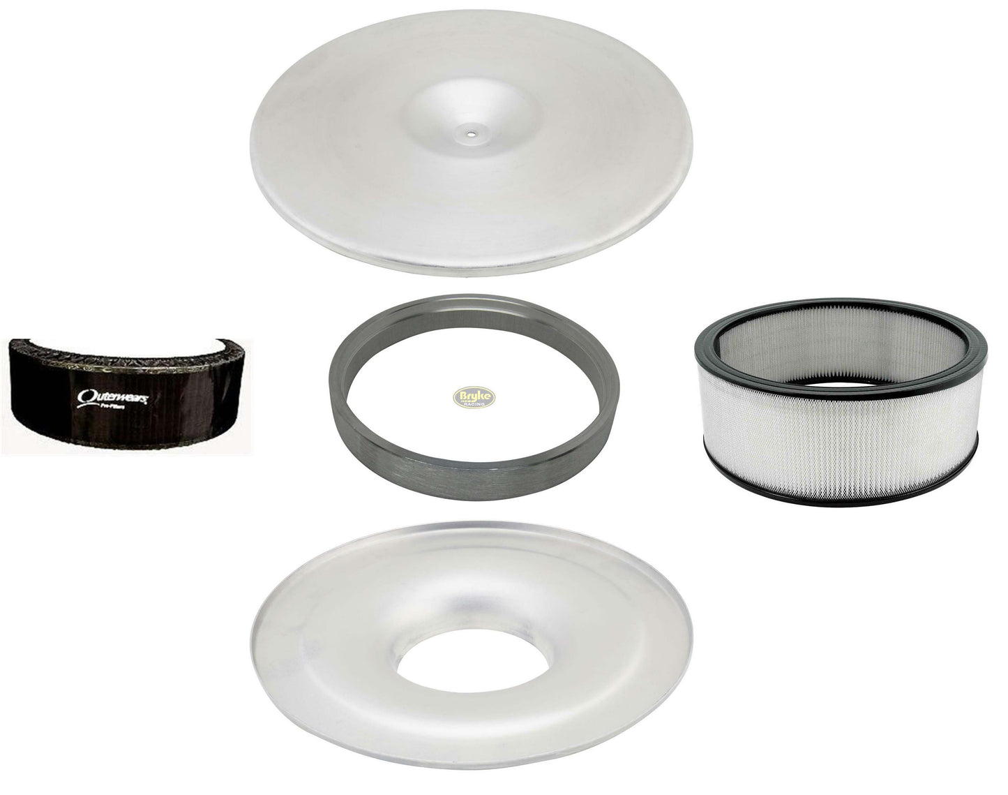 Flat Ultra Flow Paper Air Cleaner Kit with Sure Seal and Outerwear