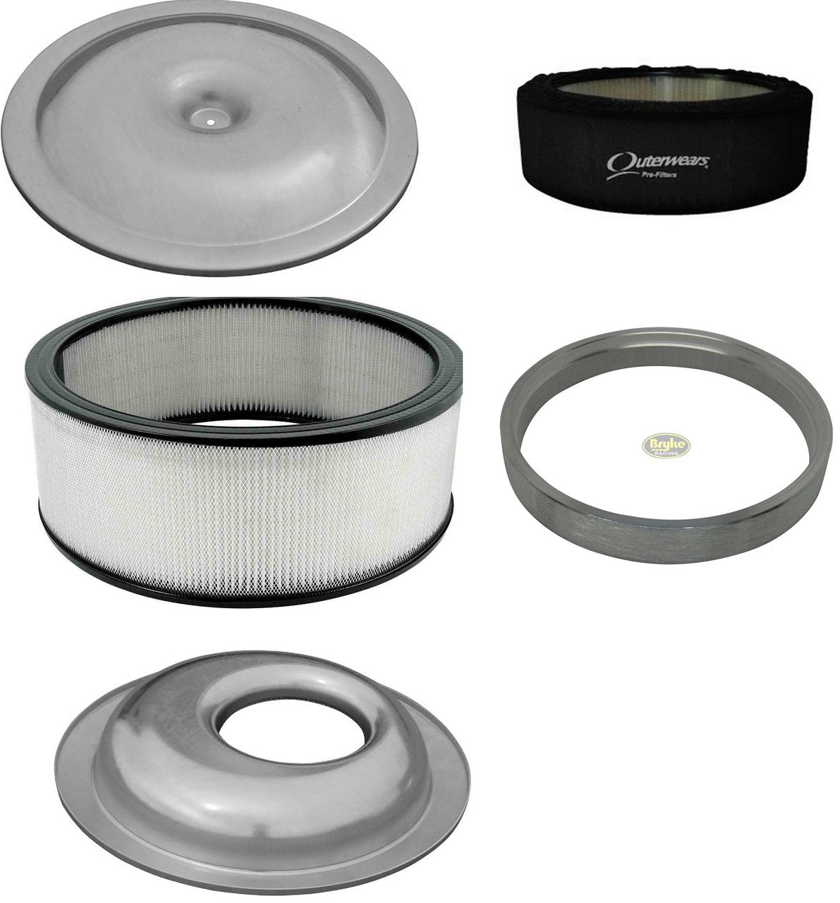 Ultra Flow Air Cleaner Offset Paper Air Filter with Outerwears