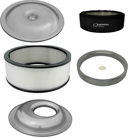 Ultra Flow Air Cleaner Offset Paper Air Filter with Outerwears