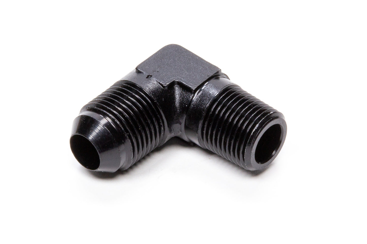 8AN to 3/8" NPT 90 Degree Adapter Fitting
