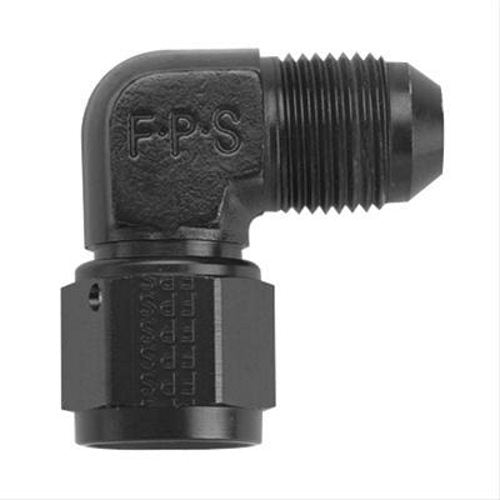 #3 Female Swivel To Male 90 Degree Fitting Black
