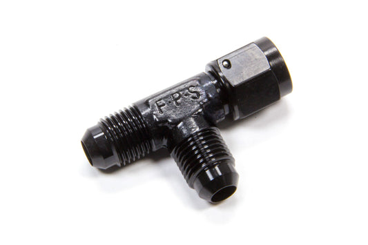 #6 On The Run T-Fitting W/Female Swivel Black