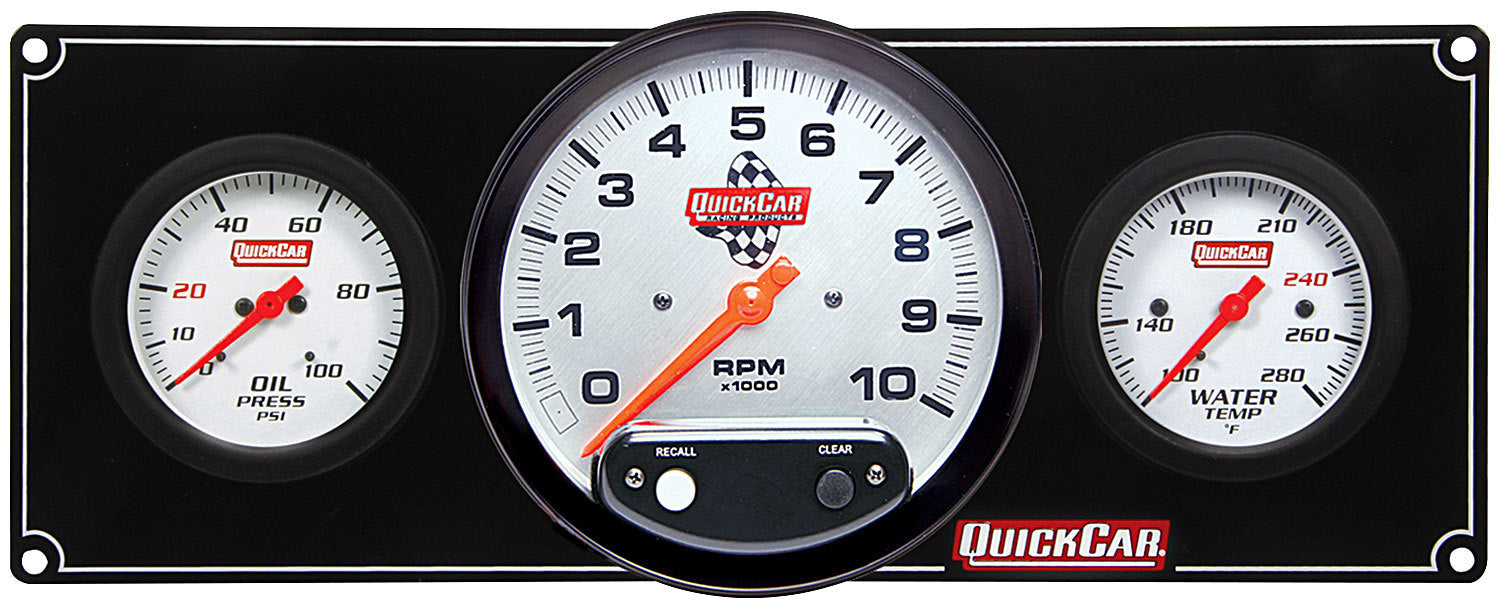 QuickCar Extreme Two Gauge Panel Assembly Extreme OP / WT/ Tachometer ...