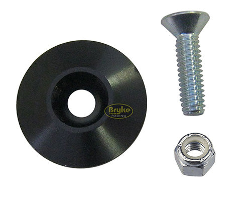 Black Body Washer Kit Recessed with Lock Nut