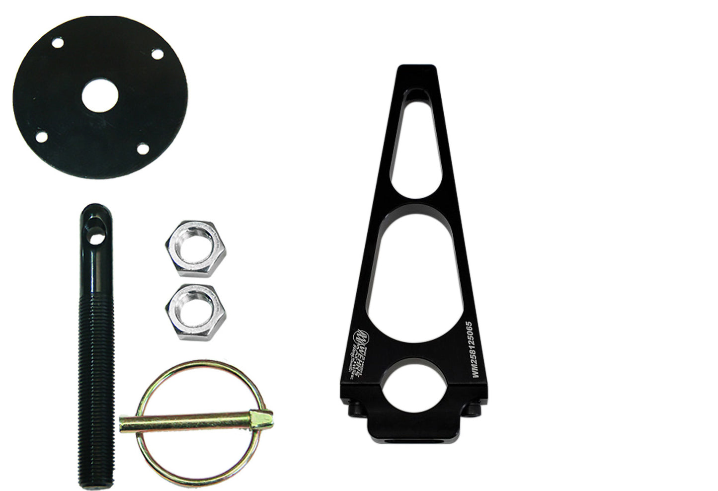 Wehrs Clamp On 1-1/4" Tubing Hood Pin Mount 6-1/2" Tall with Hood Pin Kit