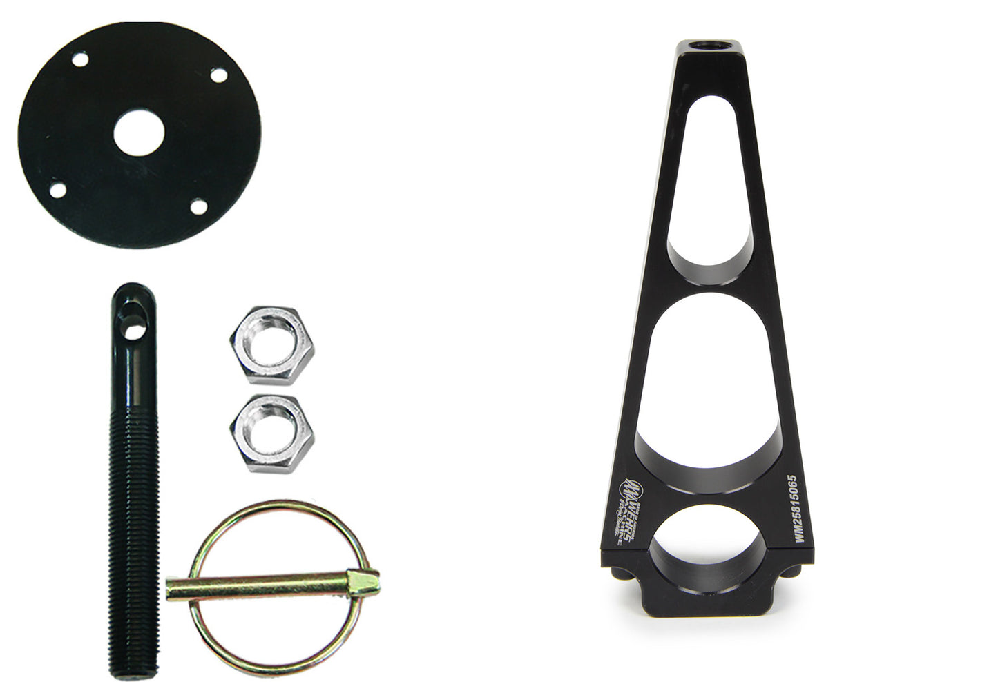 Wehrs Clamp On 1-1/2" Tubing Hood Pin Mount 6-1/2" Tall with Hood Pin Kit