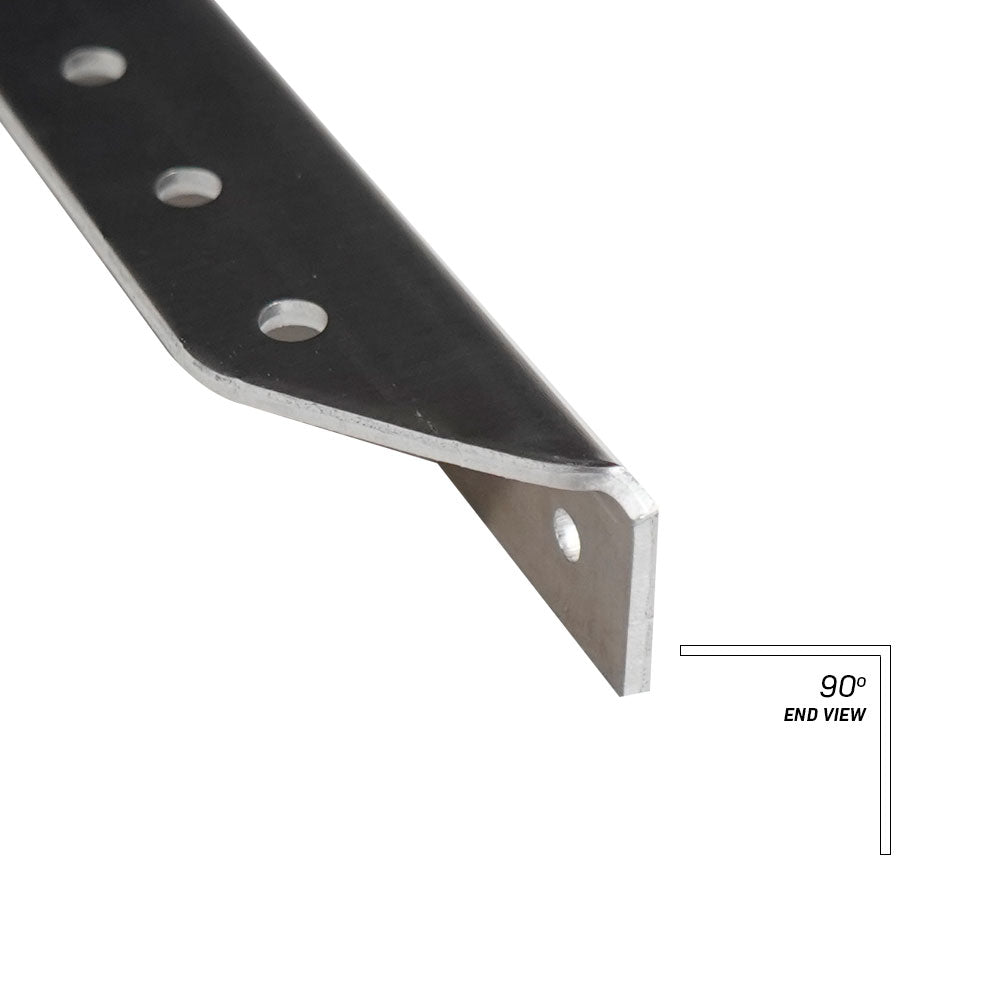 Aluminum Body Bracing Drilled 90 Degree